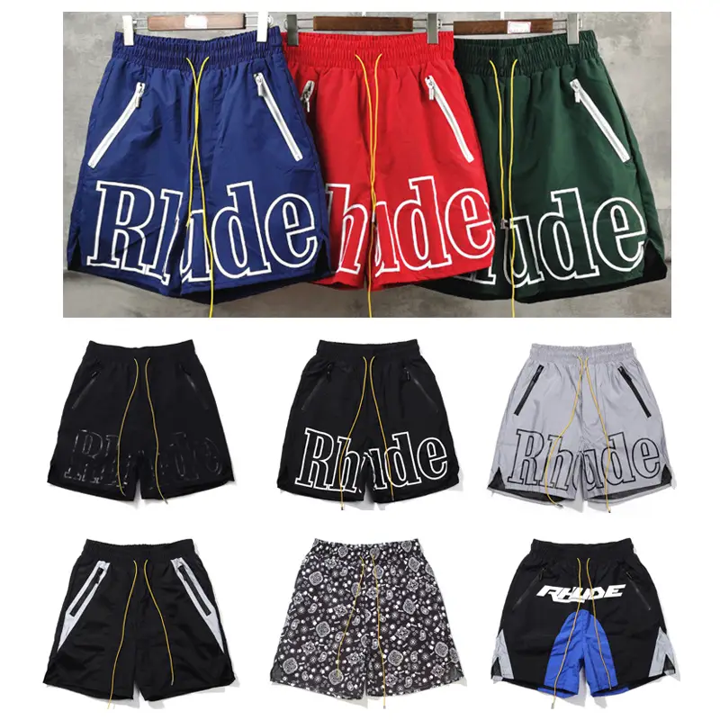 US Tide RH Limited RHUDE Shorts Summer New 3m Reflective Hip Hop High Street Sports Training Beach Pants