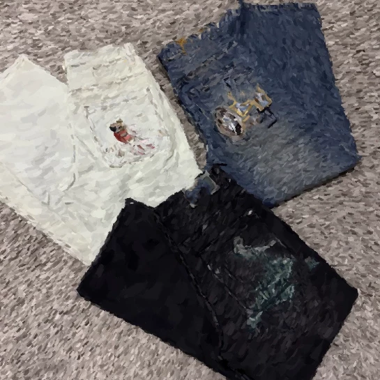 Personalized customization of D-style embroidered jeans with back pockets (better than others)