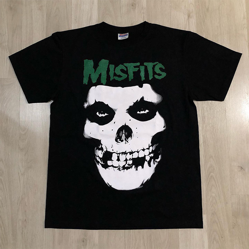 The Misfits Metal Rock Band Skull Print Loose Cotton Short-Sleeve European and American Trendy Brand Unisex T-Shirt Foto QC de TAOBAO na Qualit.ly