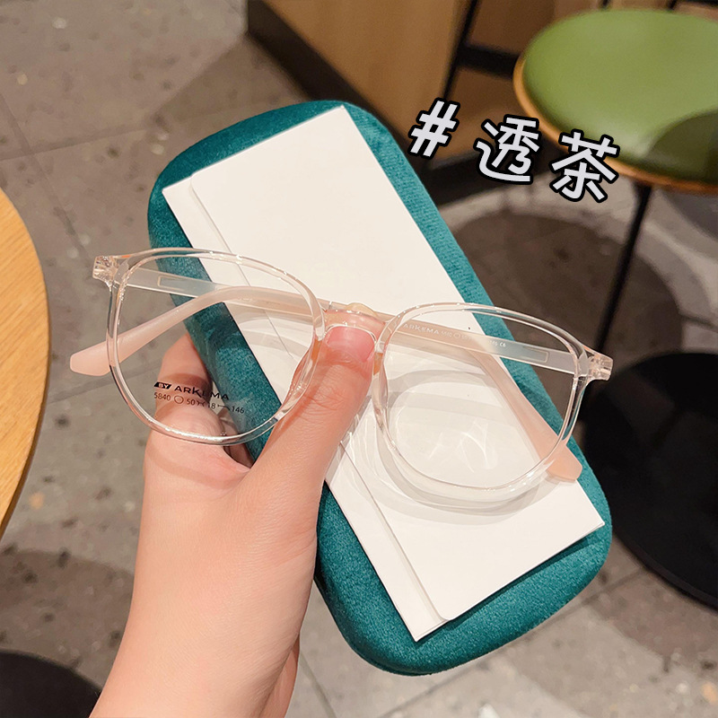 New fashion ultra-light Acoma polygon transparent glasses frame Danyang wholesale Korean style small face can be equipped with degrees