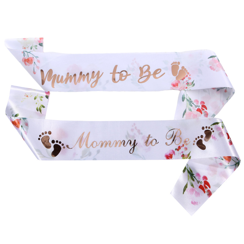 European and American Fashion mummy Belt Etiquette Belt Bronzing Ribbon mommy to be Shoulder Ribbon Women