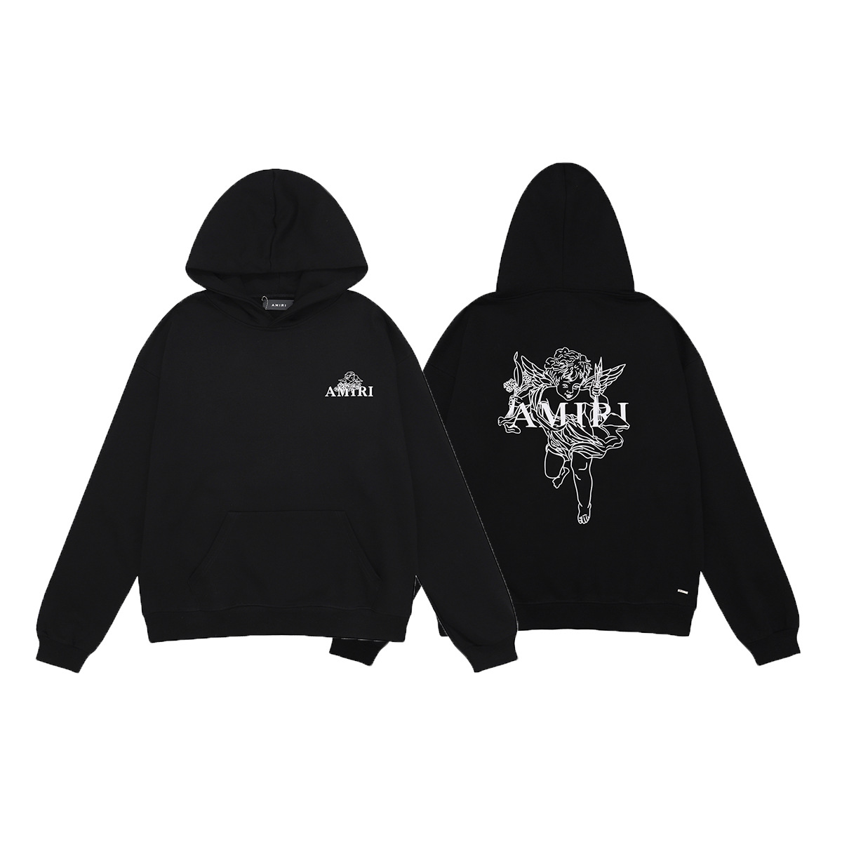 American Trendy Brand Amiri Arm Skull Cross Print Hoodie Sweatshirt for Men and Women Loose Large Size Pullover Jacket