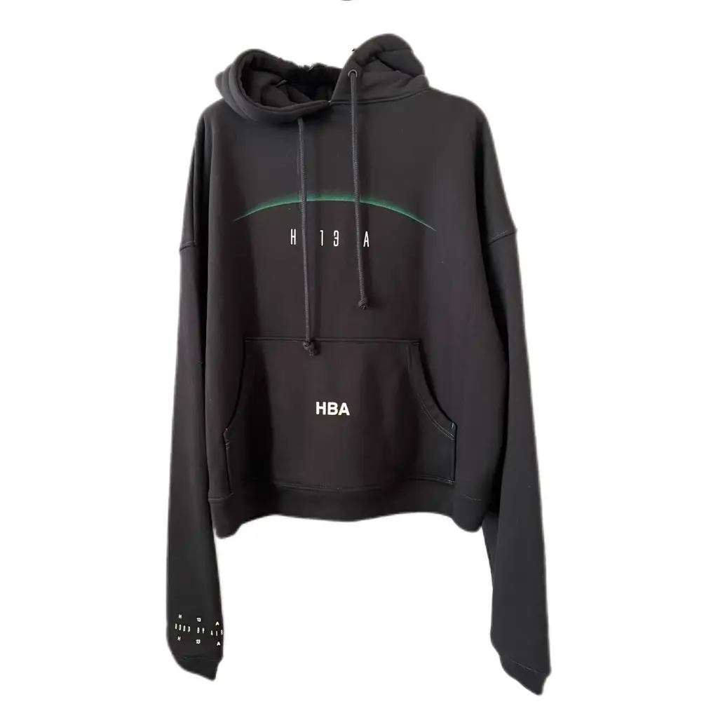 HBA Black Deconstructed Double-Sided Sweatshirt