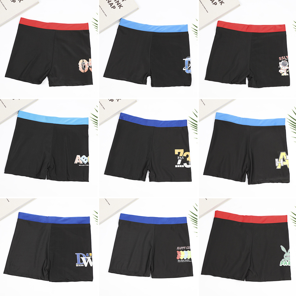 Men's boxer swimming trunks youth wrap table edge cartoon swimming trunks swimming pool hot spring children's beach swimming equipment