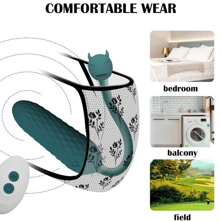 Cross-border Hot Devil Wireless Remote Control Vibration AV Stick Sex Massager Female Masturbation Wear Pull Rope Jumping Egg Batch