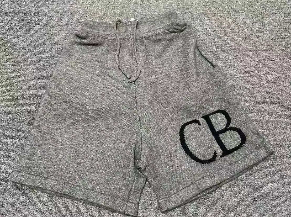C.B字母印花针织短裤五分