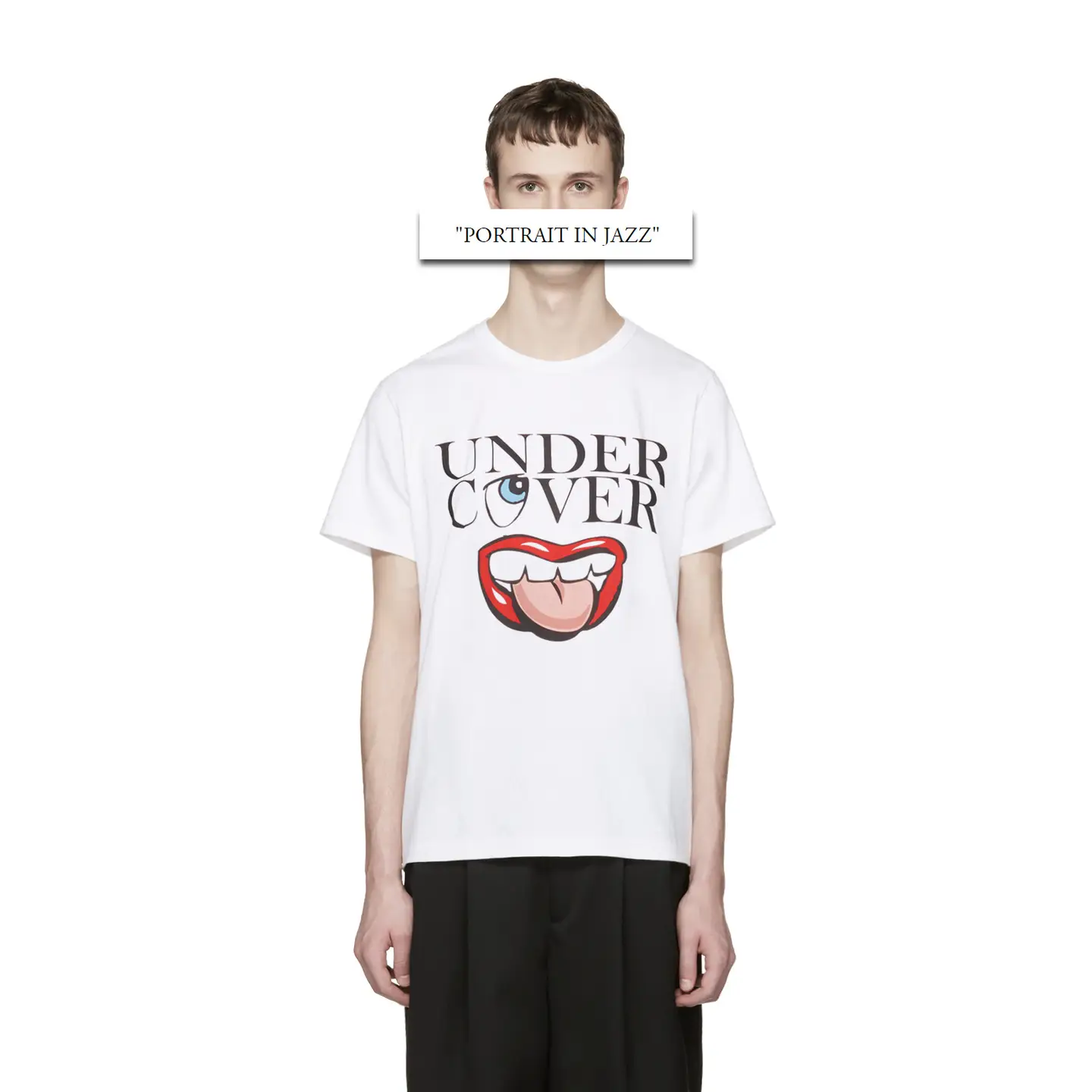 2025 Spring and Summer New Uc Eye Stick Out Tongue Undercover Men's Round Neck Short-Sleeved Bottoming Shirt T-Shirt Couple