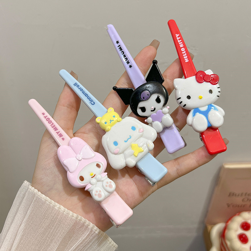 Sanrio hellowkitty Clip Hairpin Hairpin Hair Accessories Side Clip Coulomy melody Yugui Dog
