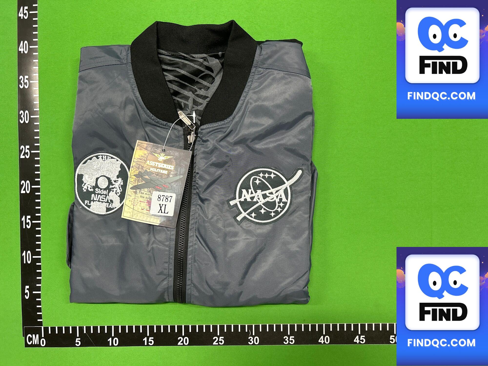 Nasa New Reversible Men's Casual Sports Jacket Autumn and Winter Air Force Flight Suit Youth Fashion Large Size — QC-foto 2