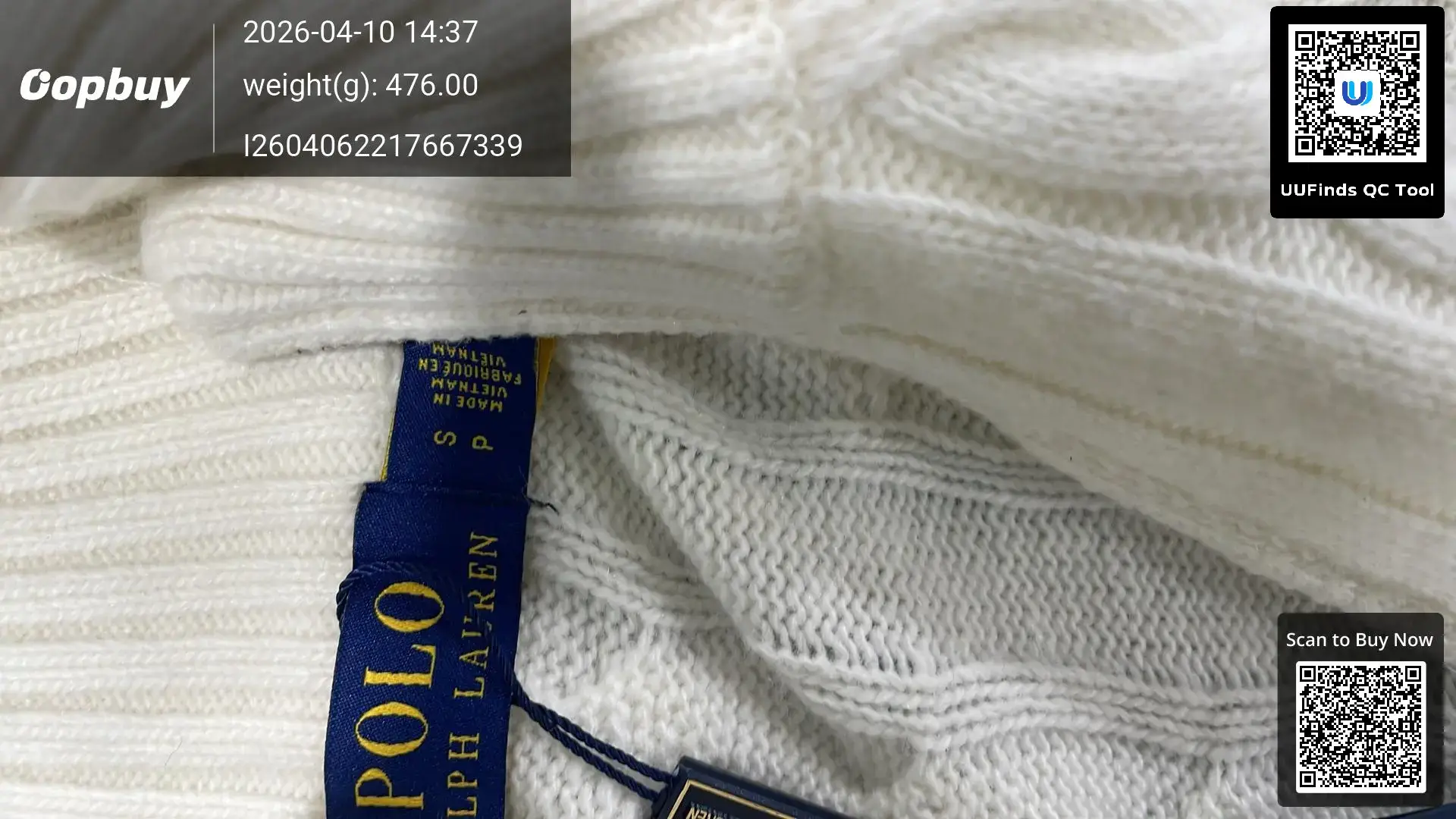 Polo Ralph Lauren Cable Knit Sweater White