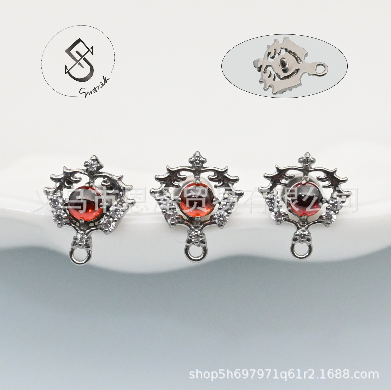 F136 Titanium Alloy Light Luxury Palace-Style Magic Mirror Earrings with a Design of the Holy Grail and Moonlight Jewelry Ear Bone Piercing Jewelry