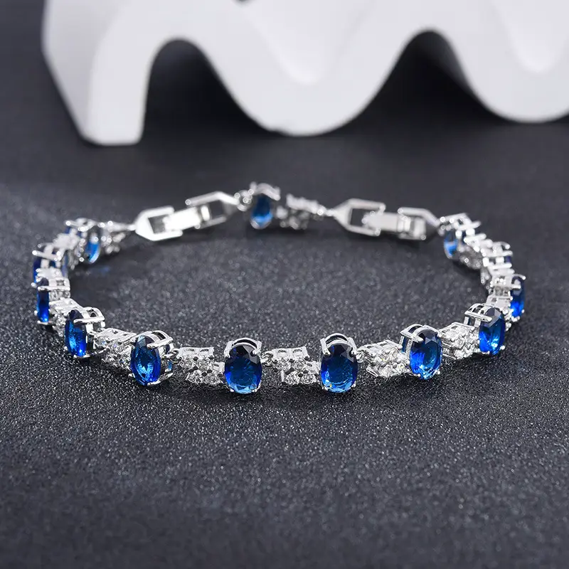 Cross-border Korean fashion full diamond zircon bracelet ladies best selling simple temperament Joker flash diamond zircon bracelet wholesale
