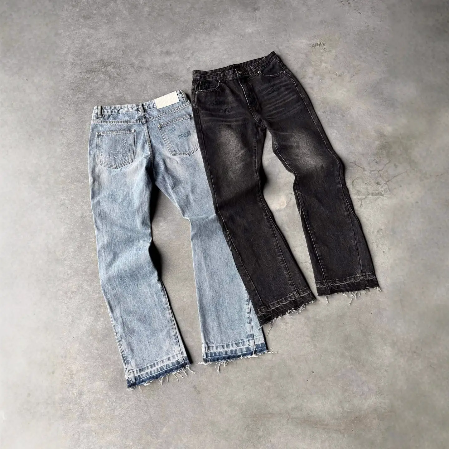 European and American Winter Men's and Women's Fashion High Street Trendy Harajuku Retro Ins Washed Casual Jeans Y2K Cross-Border Clothing