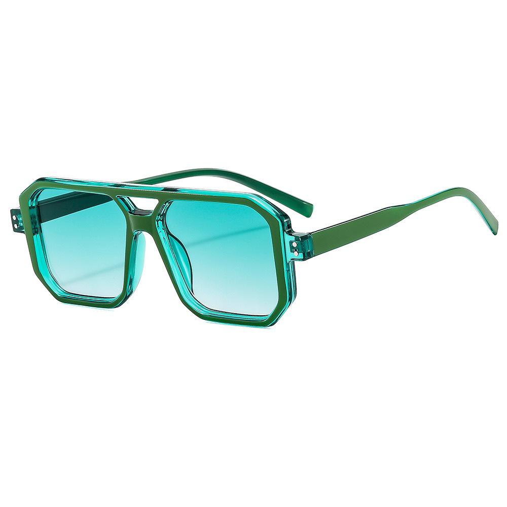 New Fashion Retro Casual Double Beam Aviator Sunglasses Ins European and American Avant-garde Small Box Sunscreen Sunglasses Trendy