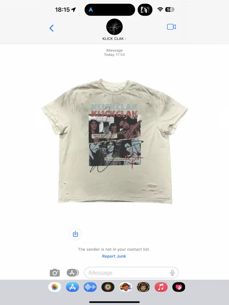 Klickclak25Ss Washed and Distressed Dark Punk Couple Design Short-Sleeved T-Shirt for Men and Women