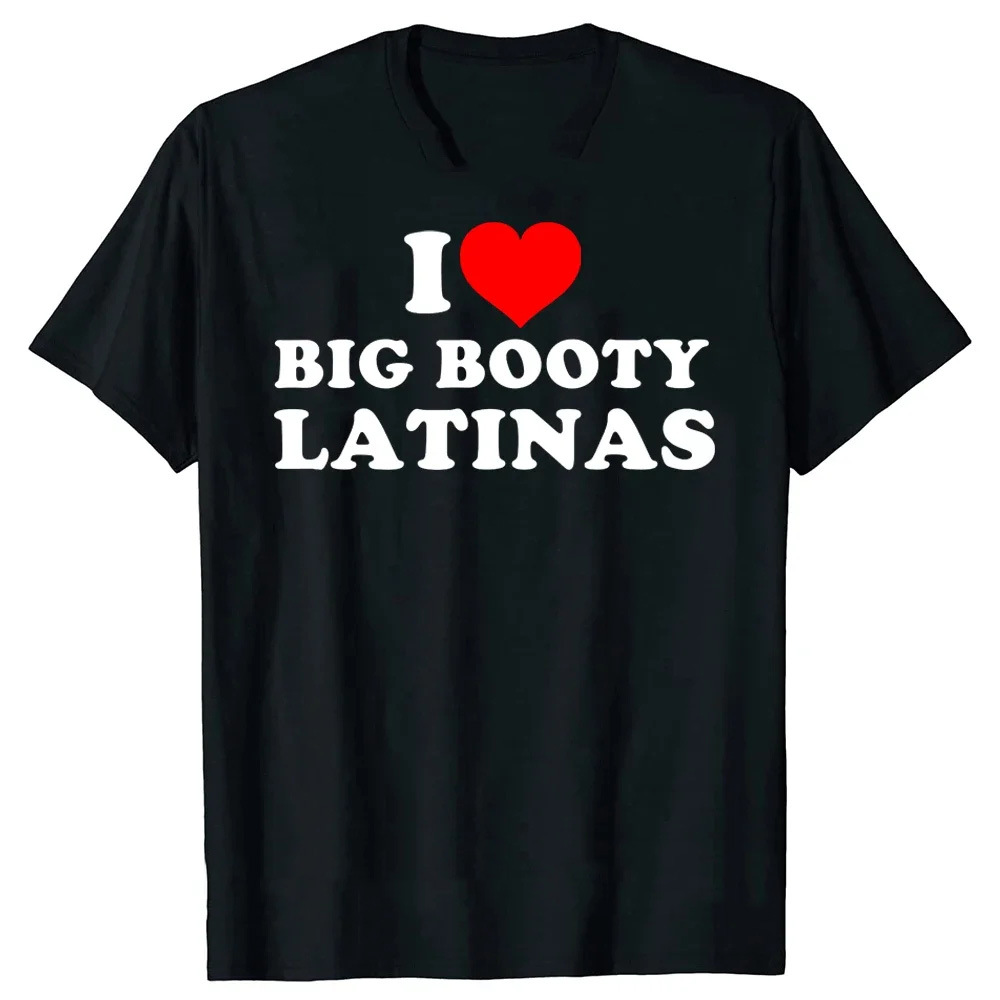 I Love Latins T-Shirt Summer Style Graphic Cotton Street Costume Short Sleeve Red Heart Funny Vintage Design Gift