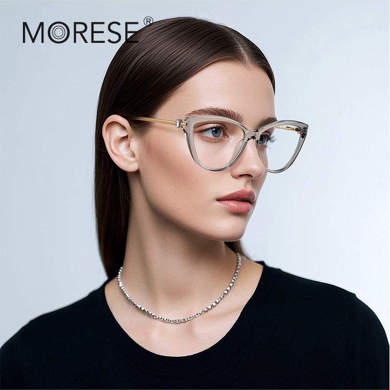 Original Anti-blue Glasses 2240 Korean Style Fresh Sweet Style Diamond Cat's Eye Frame Red Book Hot-selling Flat Glasses