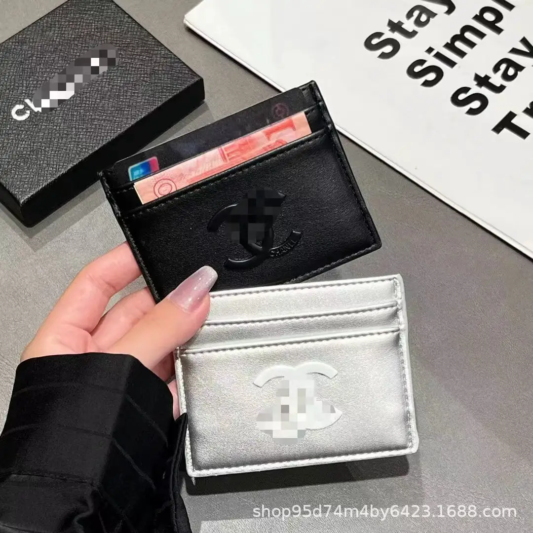 Factory direct small fragrant wind card case organizer bag leather card holder soft delicate skin quality tide brand big brand documents multi card