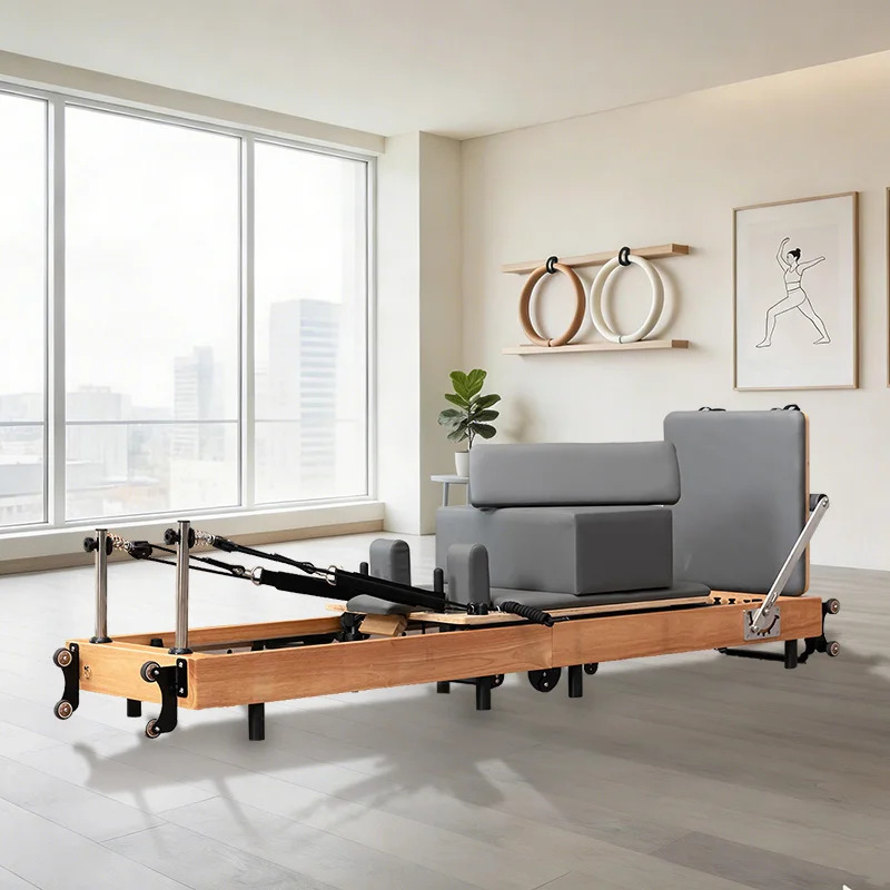 Factory Custom-Made Pilates Core Bed Oak Foldable Yoga Studio Fitness Equipment Pilates Reformer