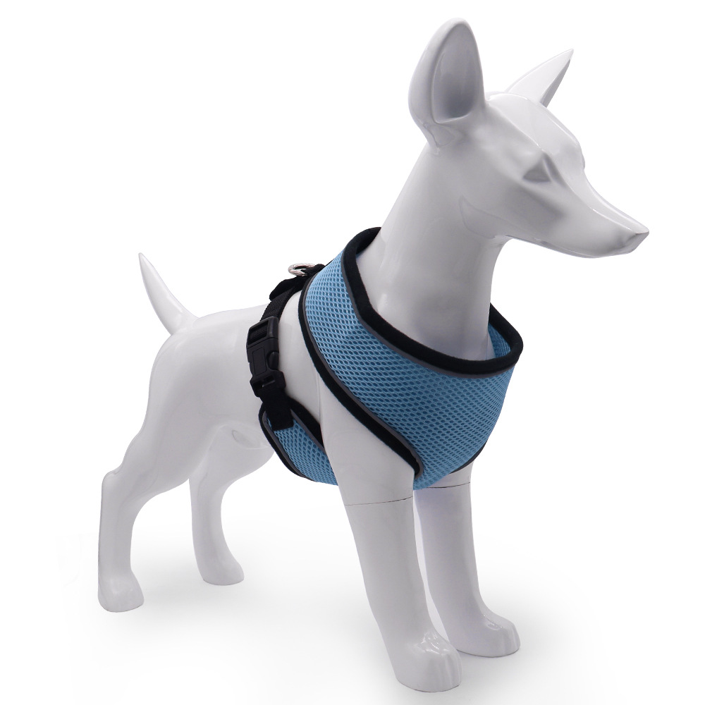 Breathable Pet Chest Strap Small Dog Traction Rope Cat Dog Thickened I-shaped Reflective Anti-break Chest Back