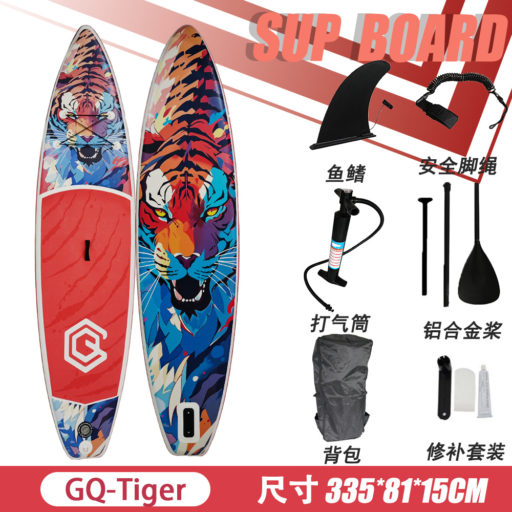 Cross-Border Outdoor Adult Surfboard Leisure Paddle Board Fishing Boat Inflatable Sports Paddle Board Pvc Electric Paddle Board