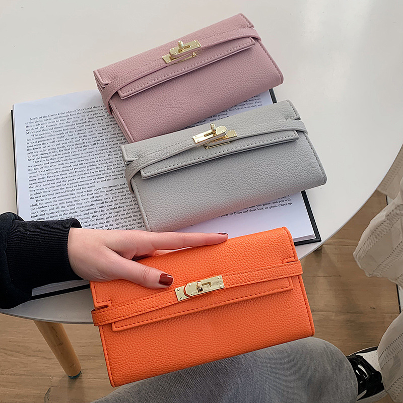 2026 New Stylish Long Clutch Bag for Girls, Personalized Fashion Kelly Bag, Versatile Large-Capacity Card Holder Trendy Wallet