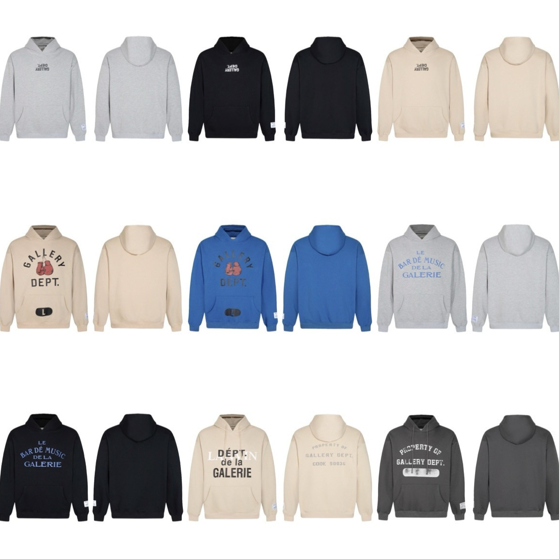 24 Cross-Border American Trendy Brand Gallery Dept Letter Slogan Joint Hoodie Sweatshirt Men's and Women's High Street Jacket