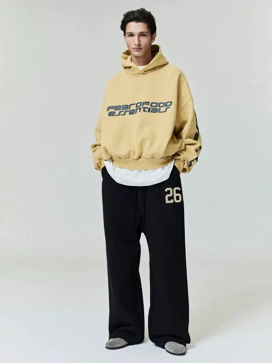 25FW ESSENTIALS美式小众潮牌春秋款加绒运动休闲直筒长裤男