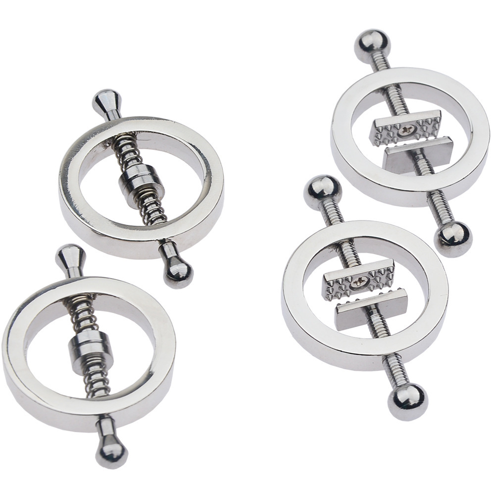 Adult Products Sm Metal Erotic Nipple Clamps Sex Toys for Men and Women Couples Sex Products Corrective Roof Board Spring Nipple Clamps