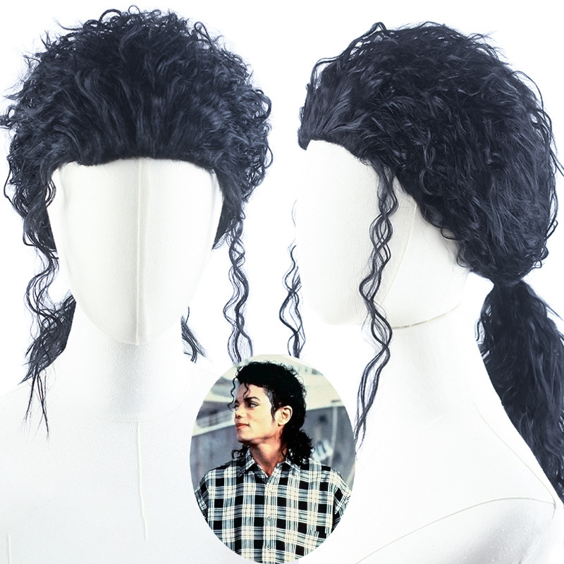 2026 Jack Edition Black Long Wig Cos Wig Spacewalk Show Stage Performance Adult Costume