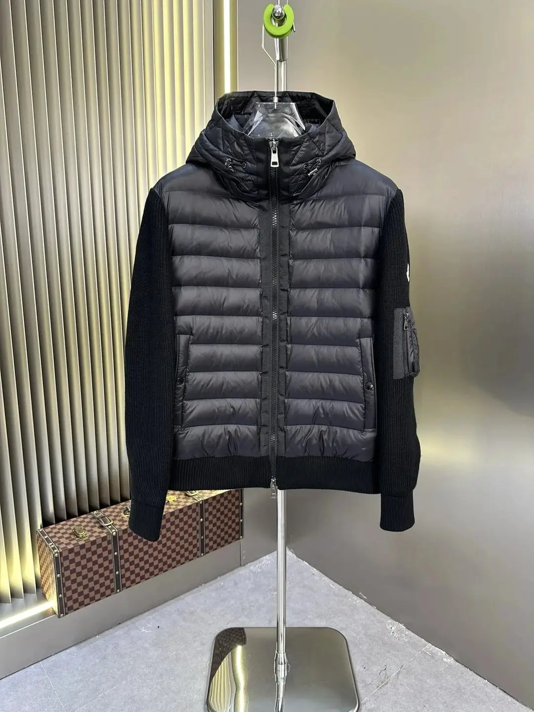 mon.羊毛开衫羽绒服