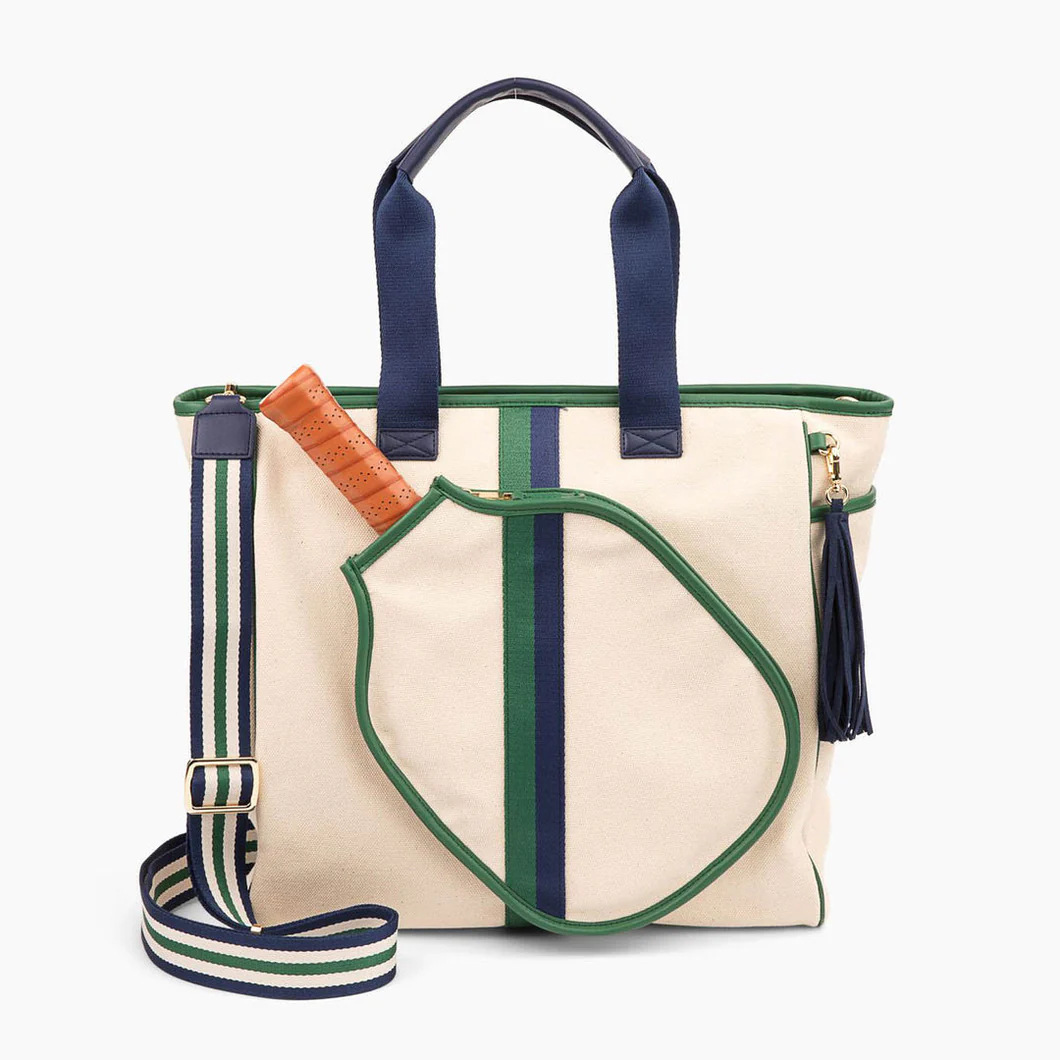 Cross-border Customized Canvas Pick Rapper Bag Portable Crossbody Rapper Bag Outdoor Sports Striped Portable Pick Ball Bag