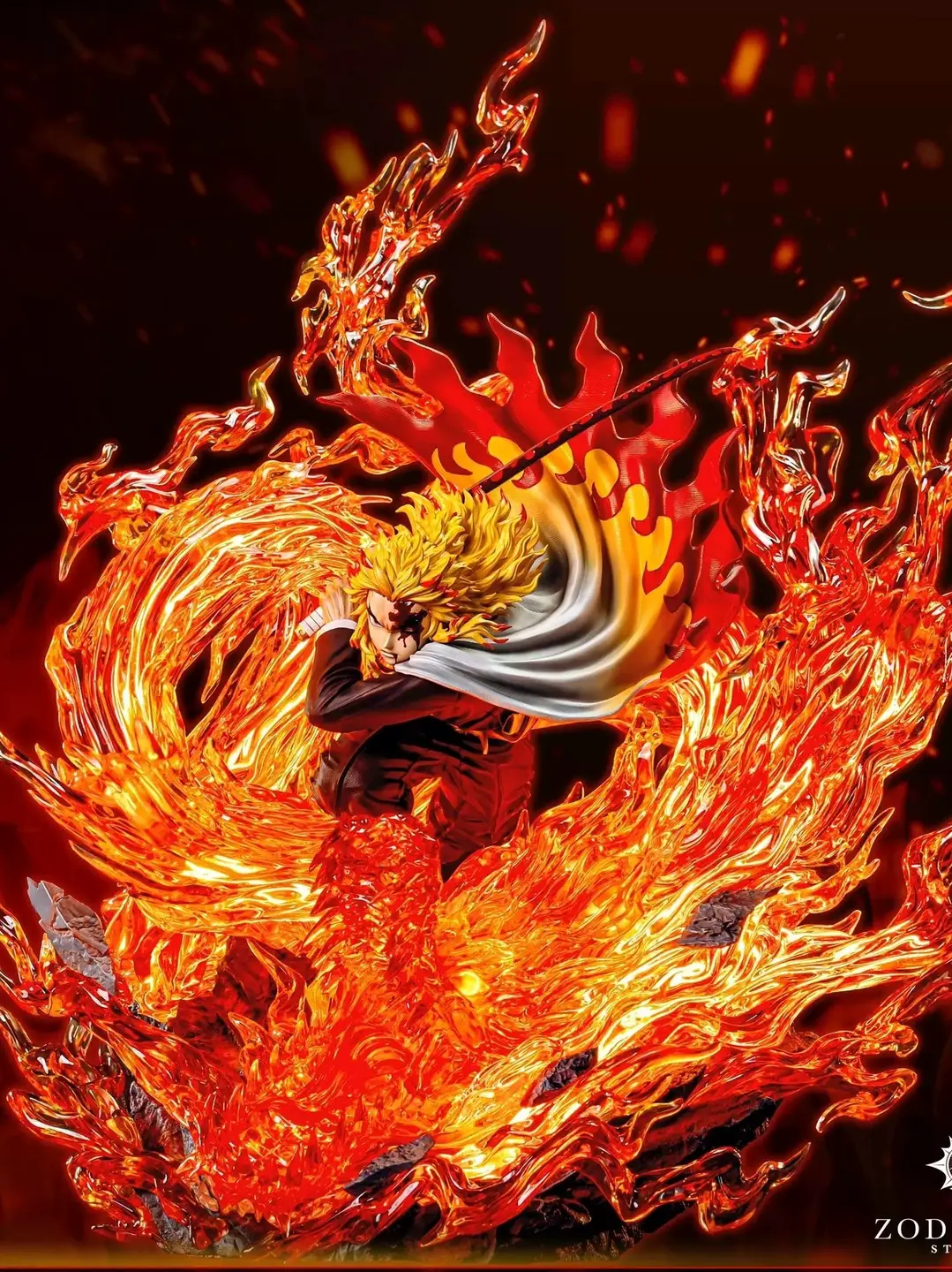Demon Slayer: Kimetsu No Yaiba Gk Flame Hashira Rengoku Kyoujurou Figure Blind Box Ornament Peripheral Gift Nezuko Tanjiro Toy