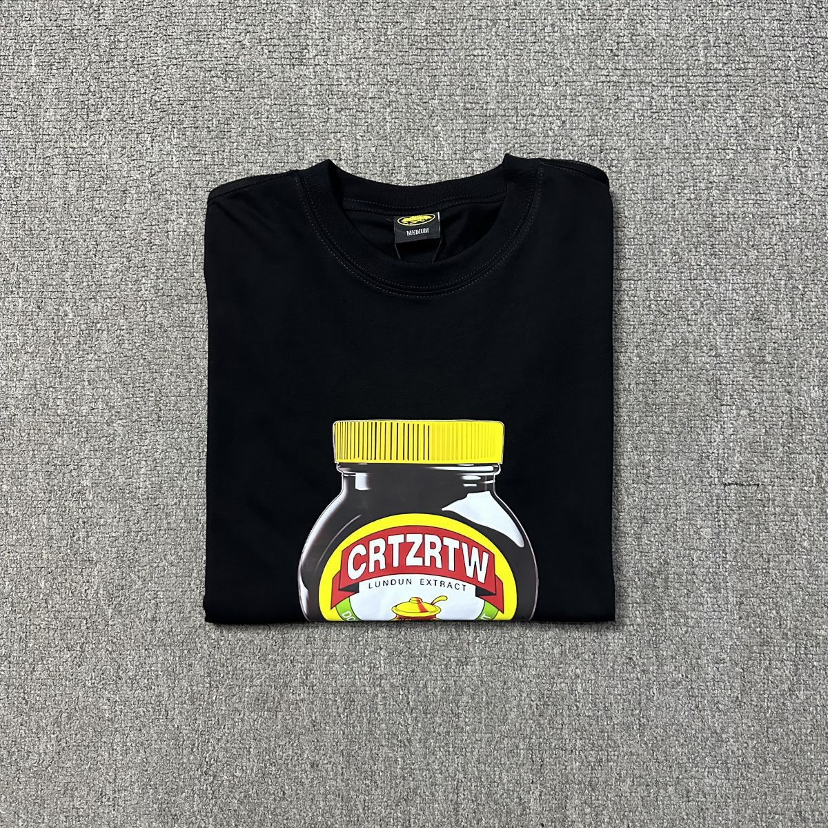 American High Street Chocolate Sauce Print Loose Casual Retro Round Neck Loose Short-Sleeved T-Shirt