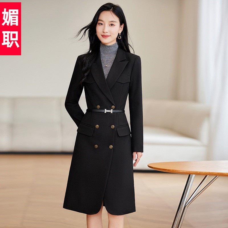 High-end professional windbreaker 2025 spring and autumn formal occasions teacher interview women's broadcasting host formal dress skirt