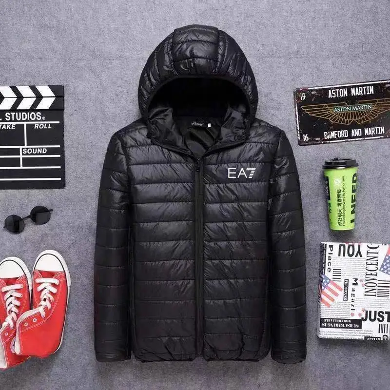 X100休闲男款大码棉服连帽中青年装修身棉衣-CY