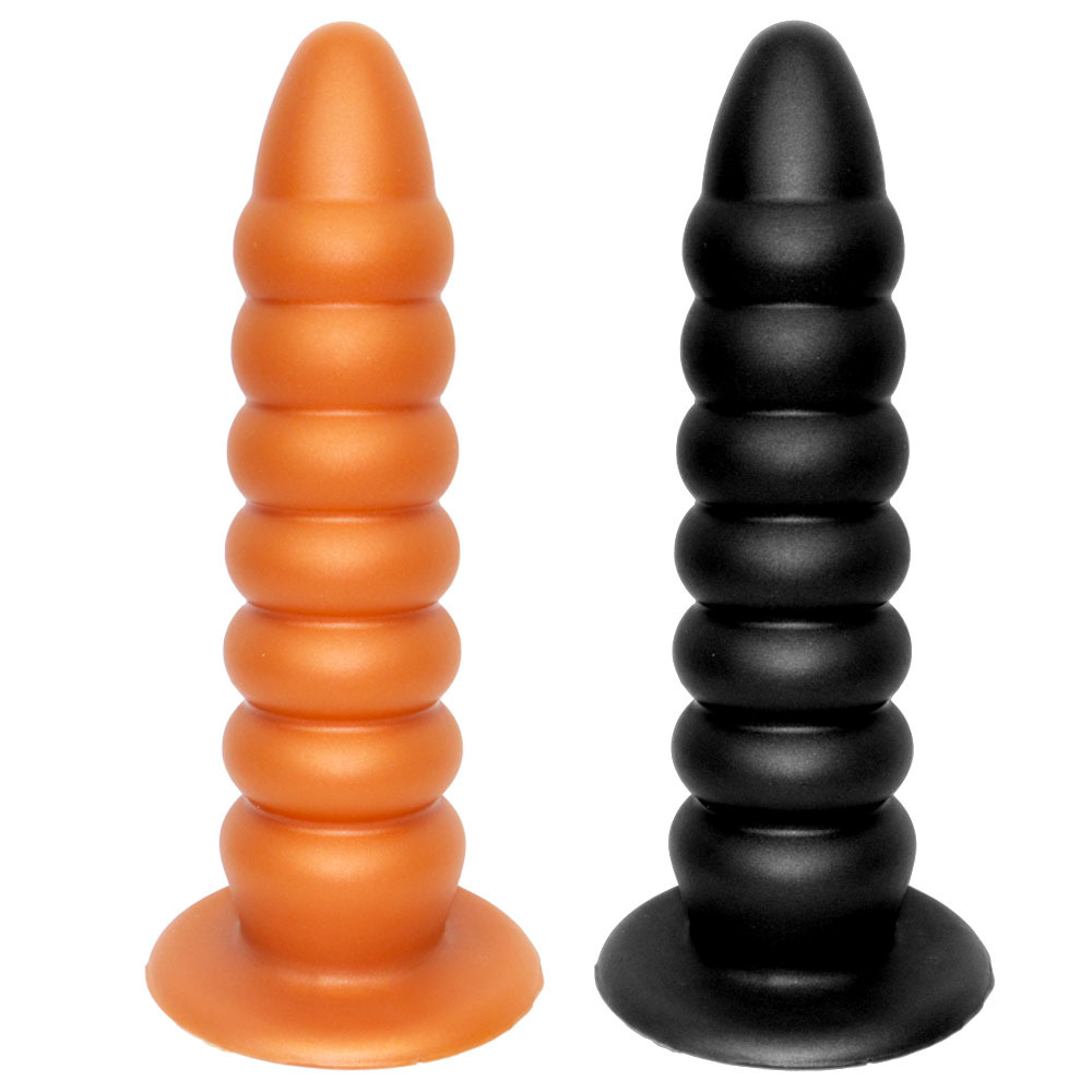Silicone anal expander meat tower large soft posterior anal plug massager for men and women with fun beads adult sex products