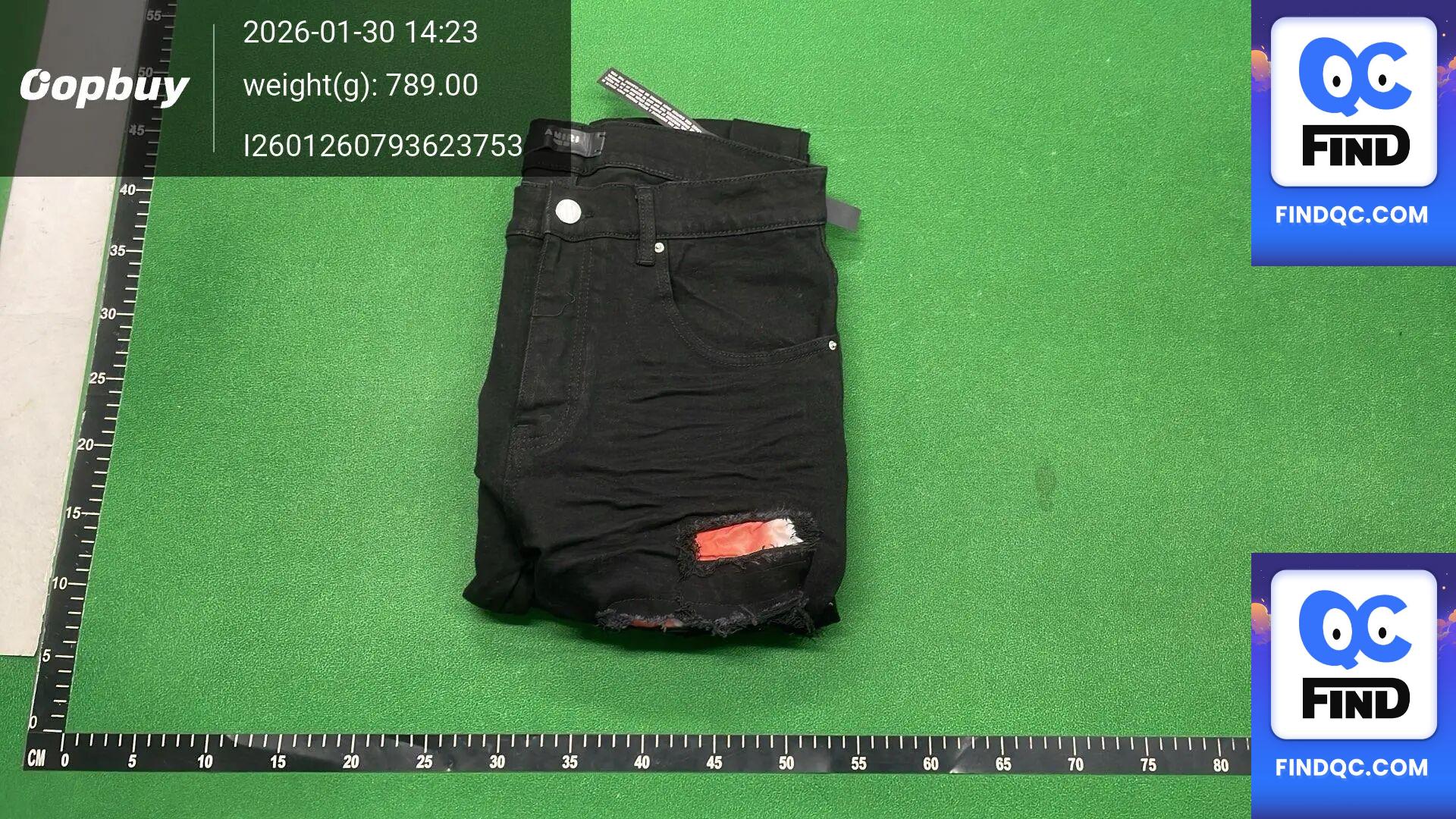JB AMIRI fashion brand ripped patch jeans stretch slim fit skinny jeans one-piece delivery wholesale — QC-foto 2