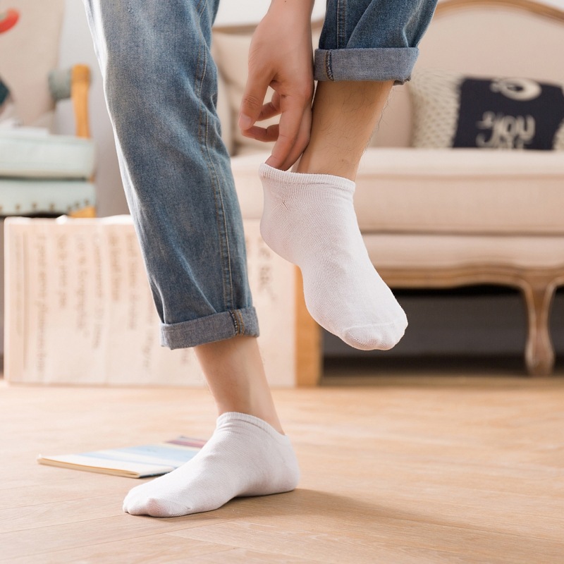 Disposable Socks for Men 100 Pairs of Deodorant Lazy Travel No-Wash Pure Color Polyester Mid-Calf Stockings Women's Boat Socks Short Socks