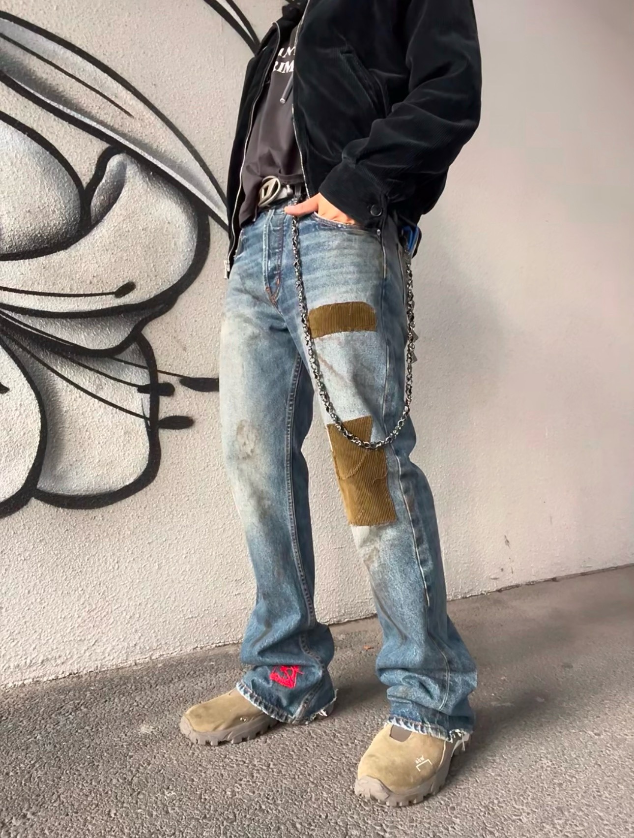 Enfants Riches Deprimes Melancholic Second-Generation Erd Burnt Slender Bootcut Jeans for Men and Women