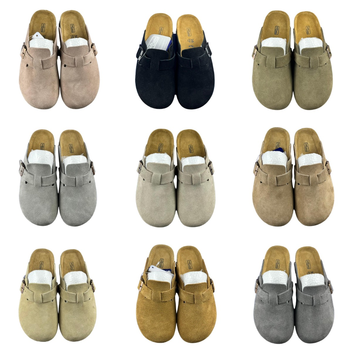 Premium-Grade Birk*enstock Genuine Leather & Cork Semi-Enclosed Shoes