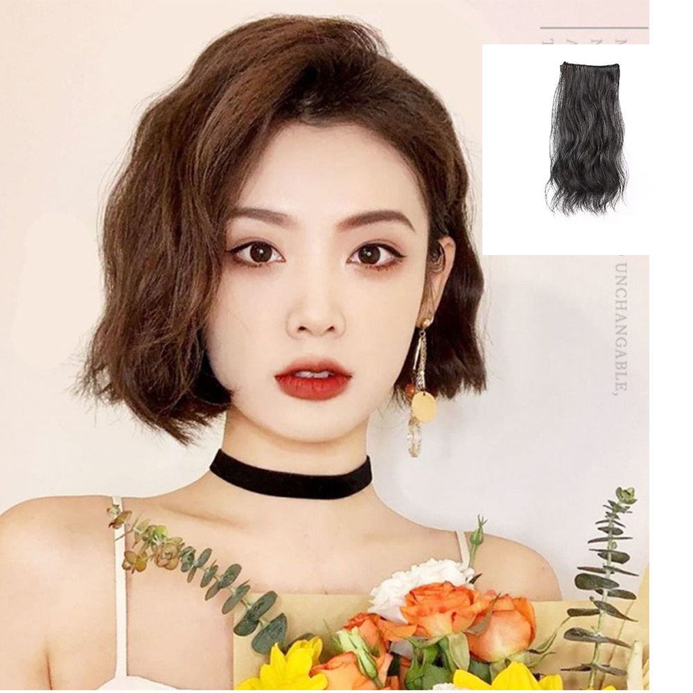 Wig Women's Additional Volume Fluffy Curly Hair Pad Hair Piece Invisible and Traceless Reissue Piece-Piece Pad Hair Piece