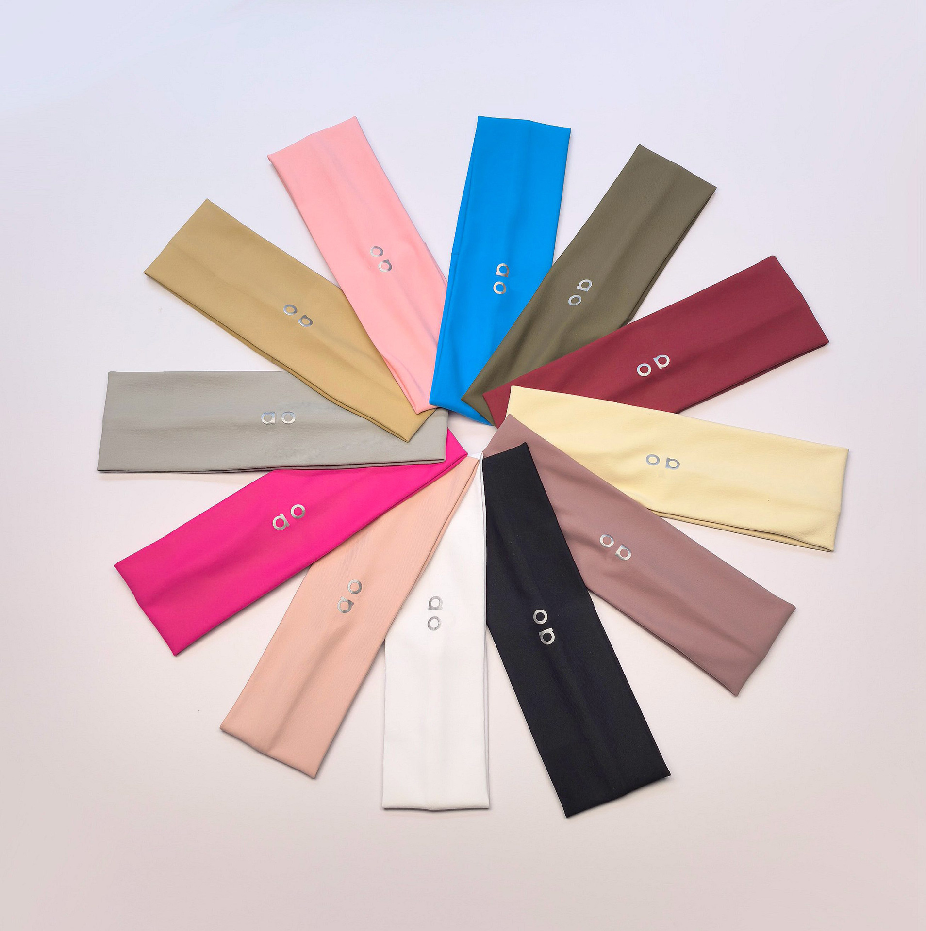 Cross-Border Hot Selling Yoga Widened Double-Sided Nylon Solid Color Headband Outdoor Sports Elastic Antiperspirant Headband Fitness Headband Foto QC de 1688 na Qualit.ly