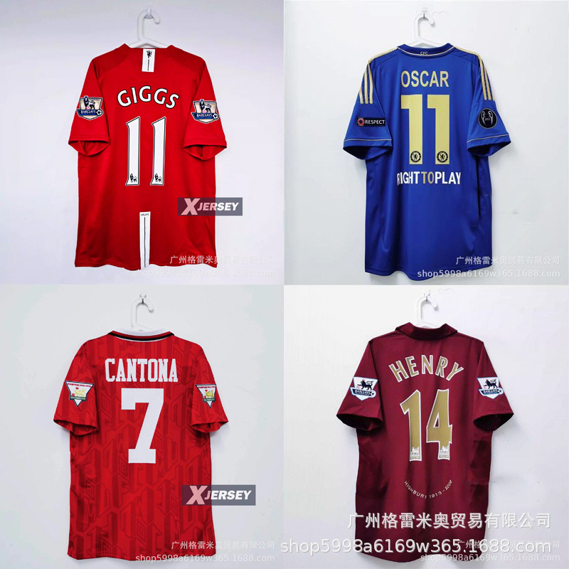 Retro Legend Jersey Collection 2017 Paris No. 10 Neymar 2005 Arsenal No. 14 Henry Manchester United No. 7