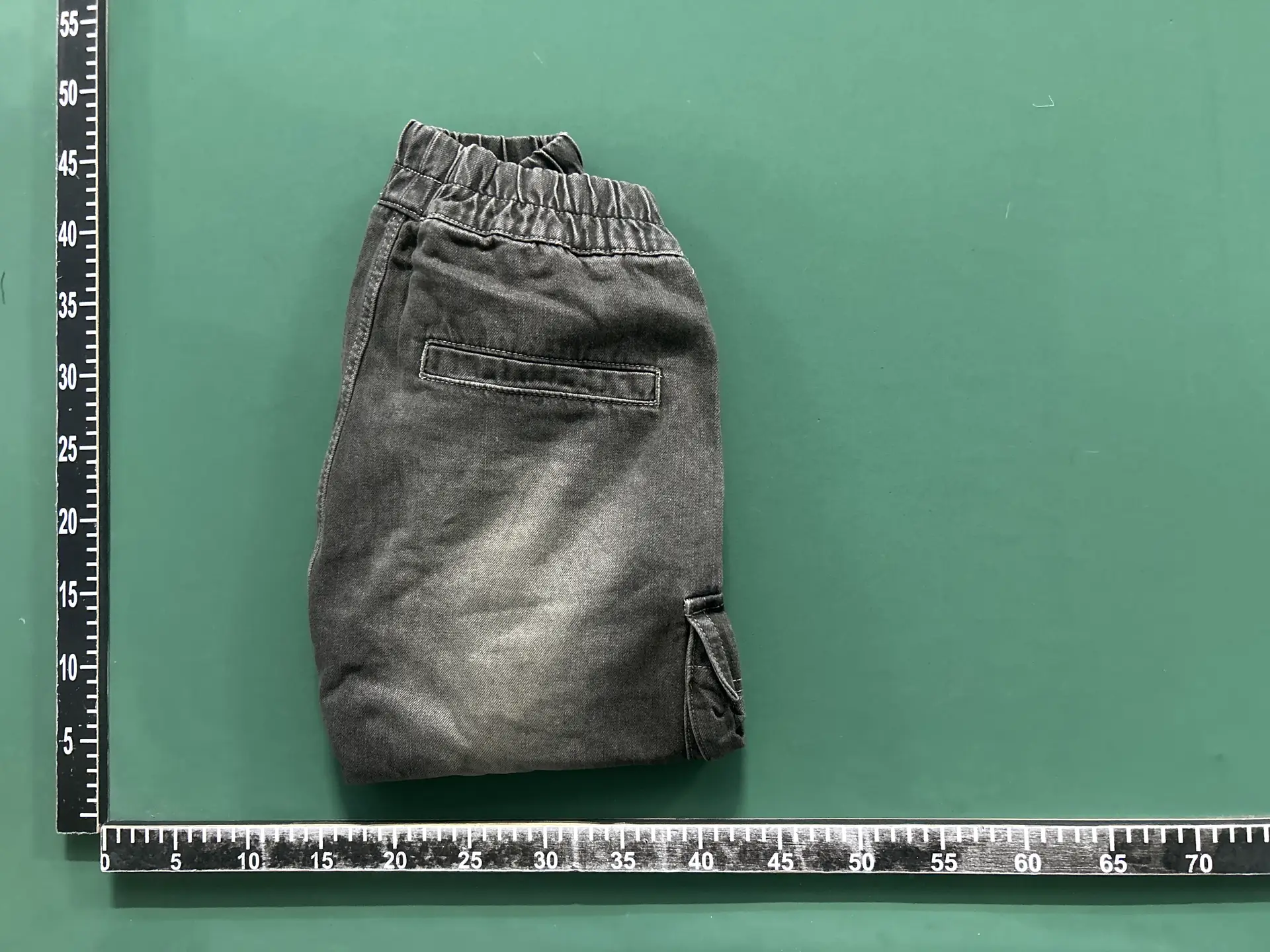 Denim cargo shorts black