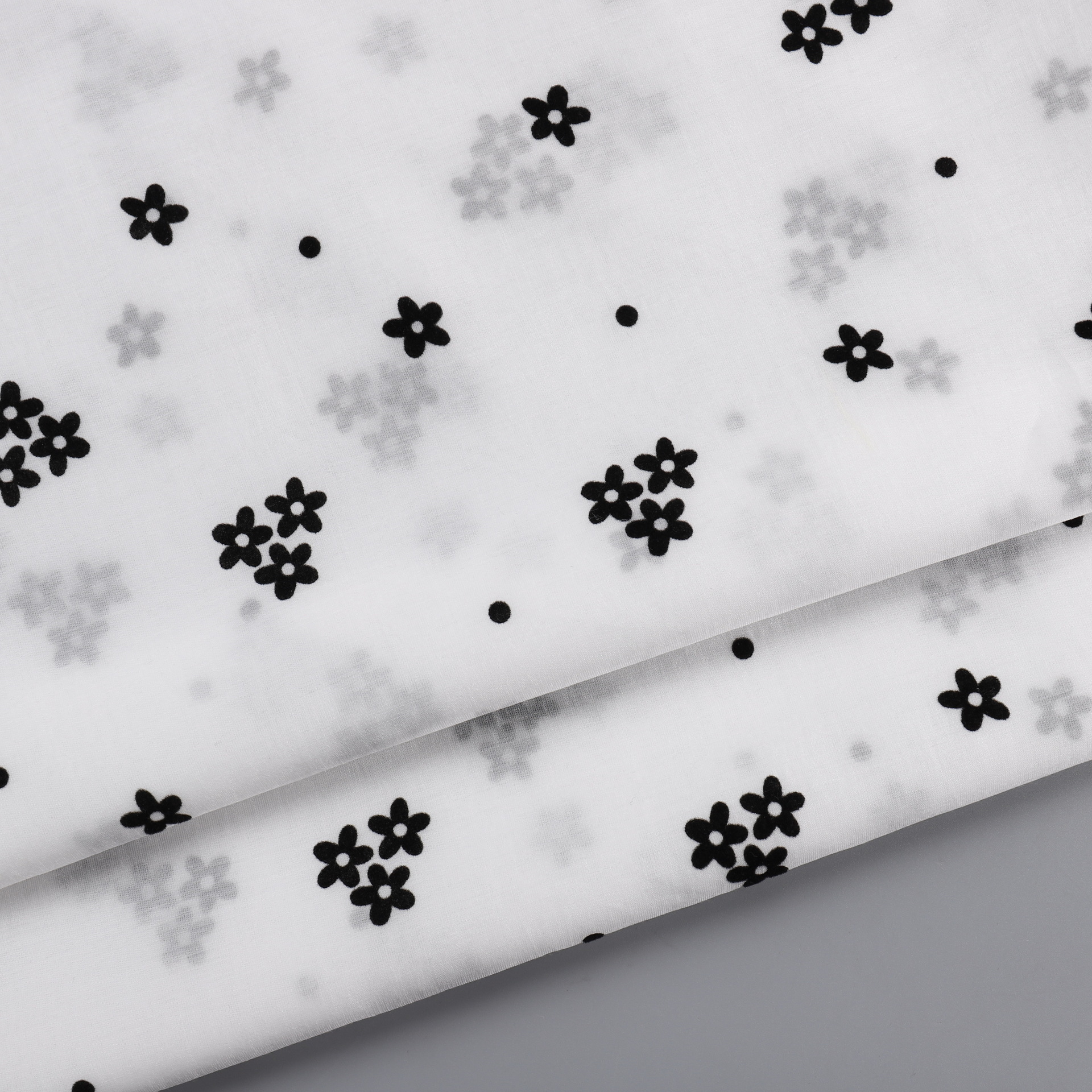 Woven Tencel Dyed Cloth Spring and Summer Women's Dress Slip Skirt Pajamas Home Textile Hair Accessories Decorative Floral Flocking Fabric