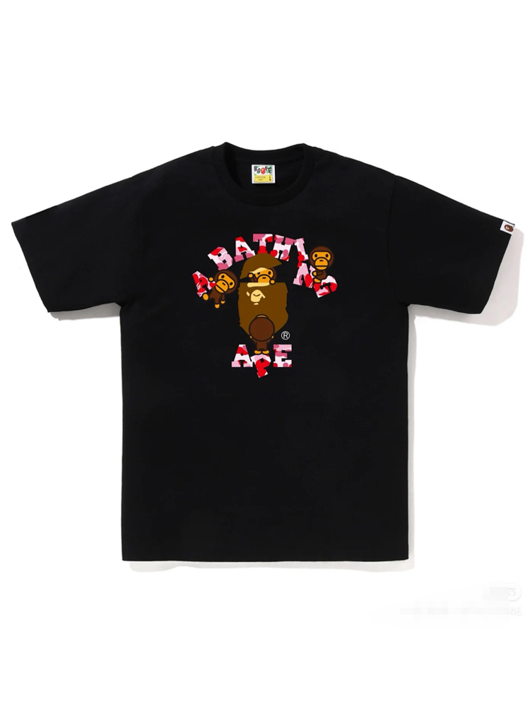 Trendy Brand Cross-Border Wholesale Supply Export 260g Heavyweight Bape Ape Head Short-Sleeved T-Shirt Shark Top T-Shirt 6