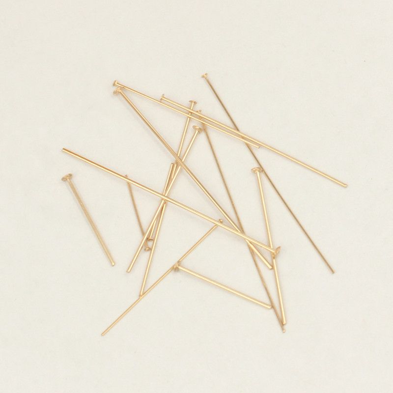 DIY United States 14k package gold injection T needle flat needle hanging beads needle DIY needle T needle connection needle material