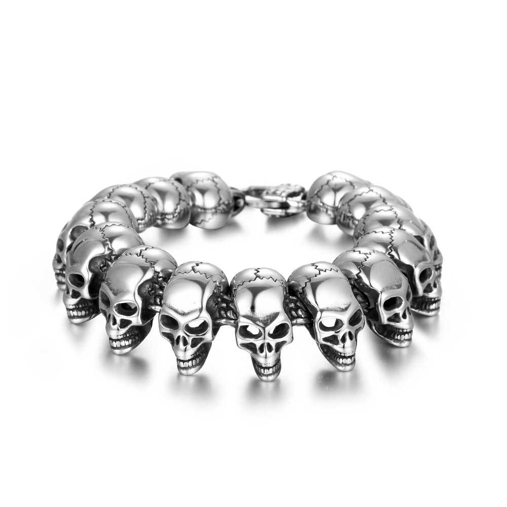 Europe and the United States cross-border personality skull titanium steel bracelet creative stainless steel bracelet explosions Joker bracelet CE608