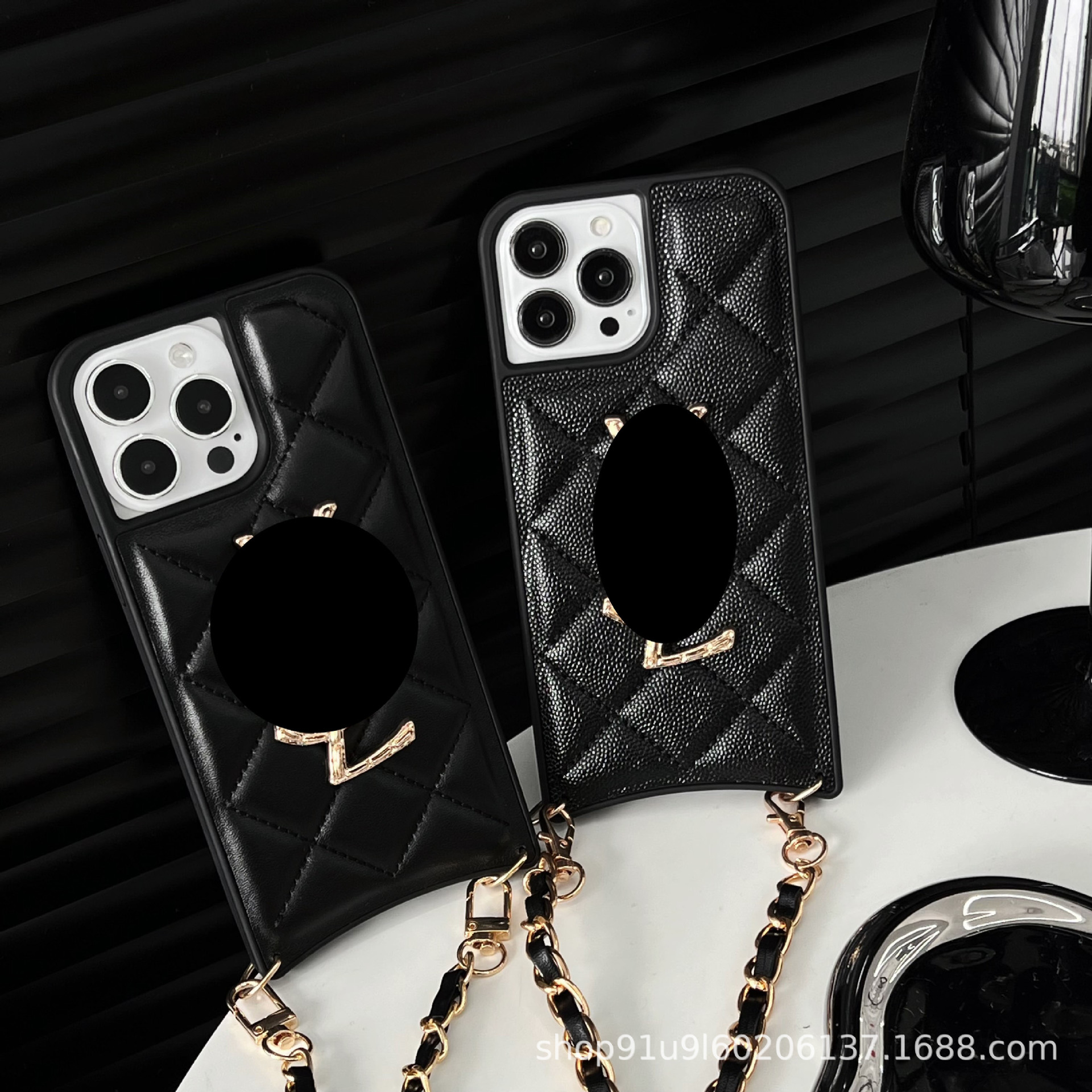 Suitable for Apple 16Promax Mobile Phone Case Diagonal Quilted 15 Protective Cover Satchel Luxury All-Inclusive 14/13 Female 16P Foto QC de 1688 na Qualit.ly